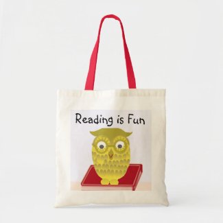 owl with red book bag