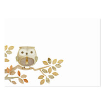 Owl with Tie in Tree Business Card