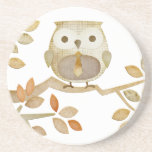 Owl with Tie in Tree Coaster