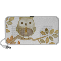Owl with Tie in Tree Doodle Mini Speakers