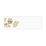 Owl with Tie in Tree Label labels