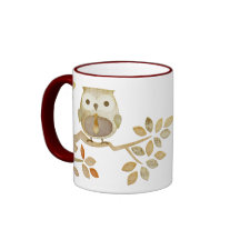 Owl with Tie in Tree Mug