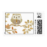 Owl with Tie in Tree Postage
