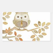 Owl with Tie in Tree Sticker