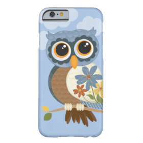 Owl with Vintage Flowers Barely There iPhone 6 Case