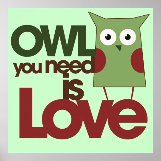 Owl you need is love poster