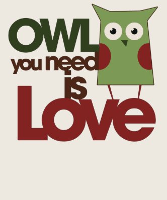 Owl you need is love tshirt