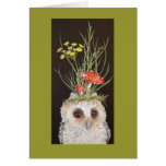 owlet card with toadstool hat