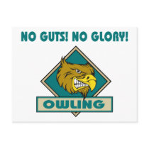 Owling No Guts! No Glory! Gift Postcard