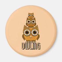 owling refrigerator magnet