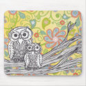 Owls 03 Mousepad by kewzoo Owls 03 Mousepad