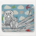 Owls 07 Mouse pad mousepads by kewzoo Owls 07 Mouse pad mousepads