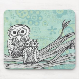 Owls 102 mousepad