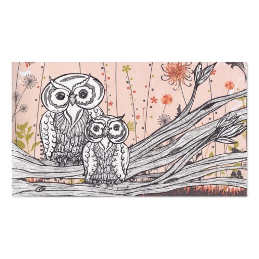 Owls 15 Business Cards (back side)