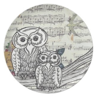 Owls 22 Plate plate
