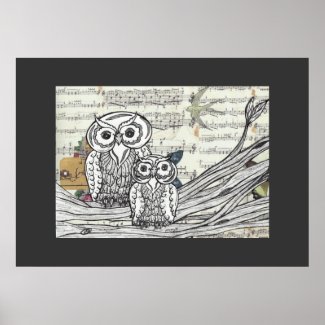 Owls 22 Print print