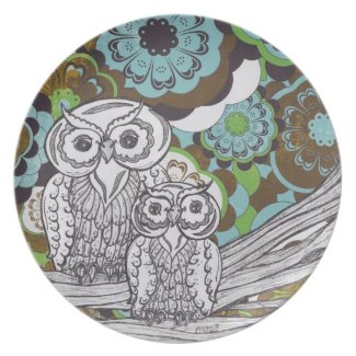 Owls 34 Plate plate