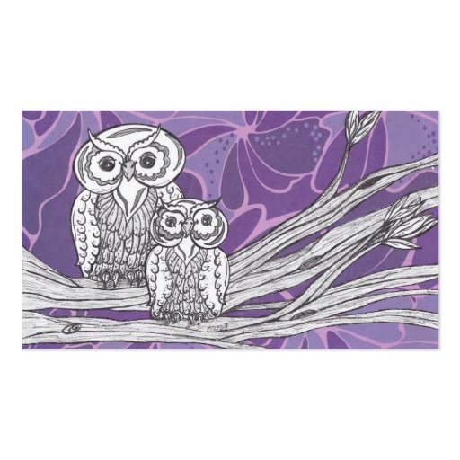 Owls 9 business cards (back side)