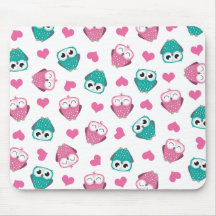 Owls and Hearts Mousepad