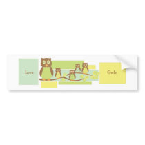 Owls and Owls bumper stickers by trennea Owls and Owls bumper stickers
