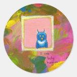 Owls are Carnivores - fun owl painting art Stickers