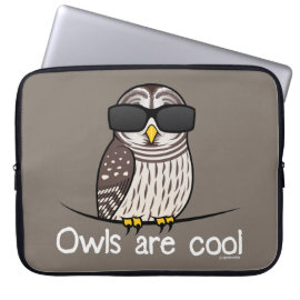 Owls are cool laptop sleeve