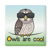 Owls are cool! fridge magnets