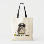 Owls are cool! tote bags