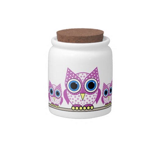 owls candy dishes