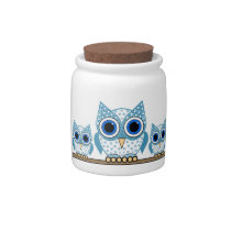 owls candy jar