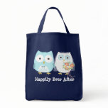Owls Getting Married - Fun Bride and Groom Tote Bags