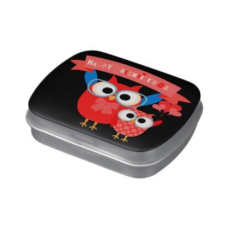 Owls Happy Valentines Day Candy Tins
