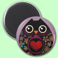 Owl's hatch Magnet - Give the gift of love! This lovely owl!