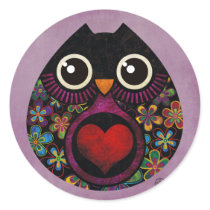 owl's hatch round stickers