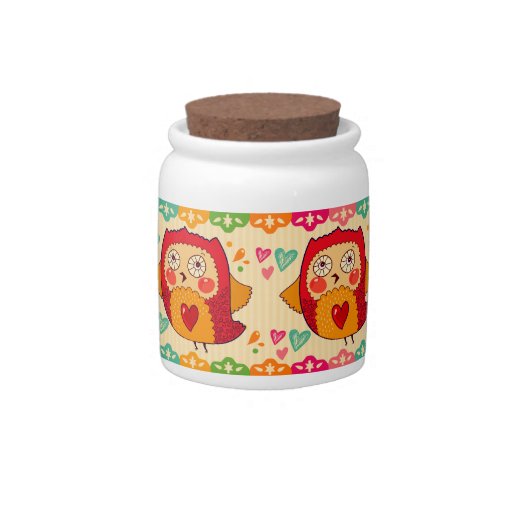 Owls & Hearts Candy Jar