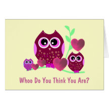 Owls & Hearts Love Cards