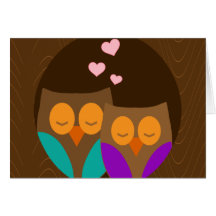Owls in a Nest Card