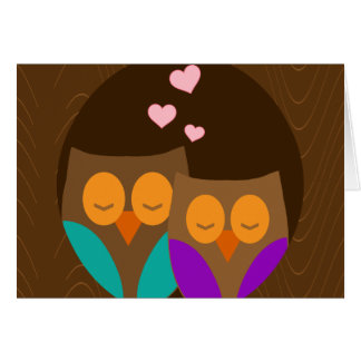 Owls in a Nest Card