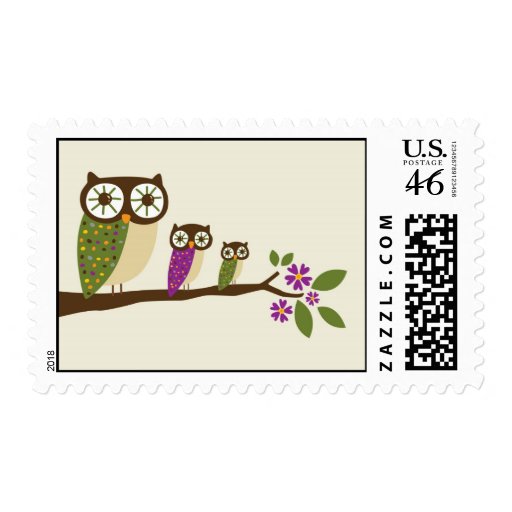 owls in a row postage