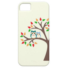 Owls in an all-season tree i Phone case iPhone 5 Cases