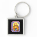 Owls in love keychains
