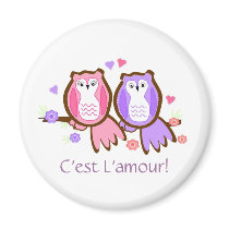 Owls in Love - Magnet