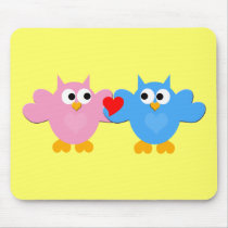 Owls in Love mousepads