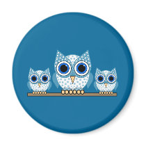 owls refrigerator magnets