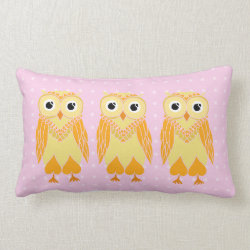 Owls Pillow: Yellow Owls