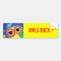 Owls Rock Bumper Sticker
