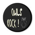Owls Rock! Magnet by TShirtDotCom Owls Rock! Magnet