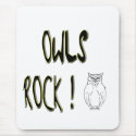 Owls Rock! Mousepad by TShirtDotCom Owls Rock! Mousepad