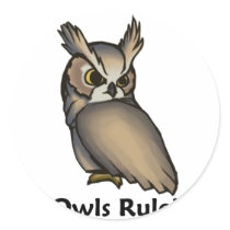 Owls Rule! stickers by TheRealShuba Owls Rule! stickers
