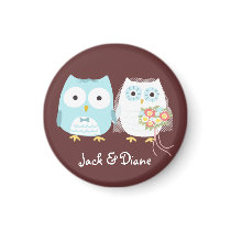 Owls Wedding magnets